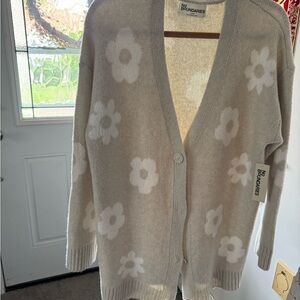 SOLD. No Boundaries Gray and White Cardigan Sweater